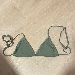 Green Triangle Bikini Top